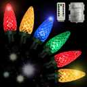 Anycosy Christmas Lights C6, 32.8 Ft 100 LEDs Strawberry Battery Operated Strings Lights 8 Modes & Timer for Xmas Tree Garland Garden Patio Indoor Outdoor Christmas Decorations