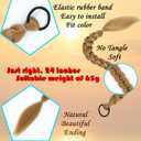 Long Braided Ponytail Extension for Black Women Soft Synthetic Hair Piece with Hair Tie Straight Wrap Around Ponytail Braided Hair Extensions pre Stretched 24 Inch 2 Packs 120 Gram (Blonde)