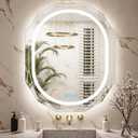 30"x36" Oval LED Bathroom Vanity Mirror, Backlit Anti-Fog Frameless