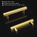 Goldenwarm 2 Pack Gold Cabinet Handles 4"(102mm) Brushed Brass Cabinet Pulls T Bar Drawer Pulls for Kitchen Cupboard & Drawer Hardware