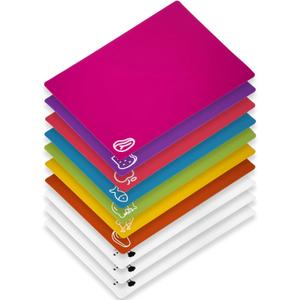 10 Pieces Flexible Cutting Boards, BPA Free Plastic Cutting Boards for Kitchen, Non Slip Cutting Mat for Meat and Vegetables, Thanksgiving (Multicolor)