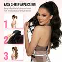 Long Ponytail Extension 26 Inch Wavy, Hair Extensions Ponytail with Claw Clip, Clip on & Clip in Ponytail Styles, Pony Tails for Beach Day, Family Dinner, Work & Party Night