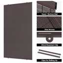 LazBlinds Cordless Roller Shades for Outdoor, Exterior Light Filtering Roll up Shades, Hanging Sunscreen for Patio, Balcony Indoor/Outdoor Porch, 34'' W x 64'' H, Dark Coffee