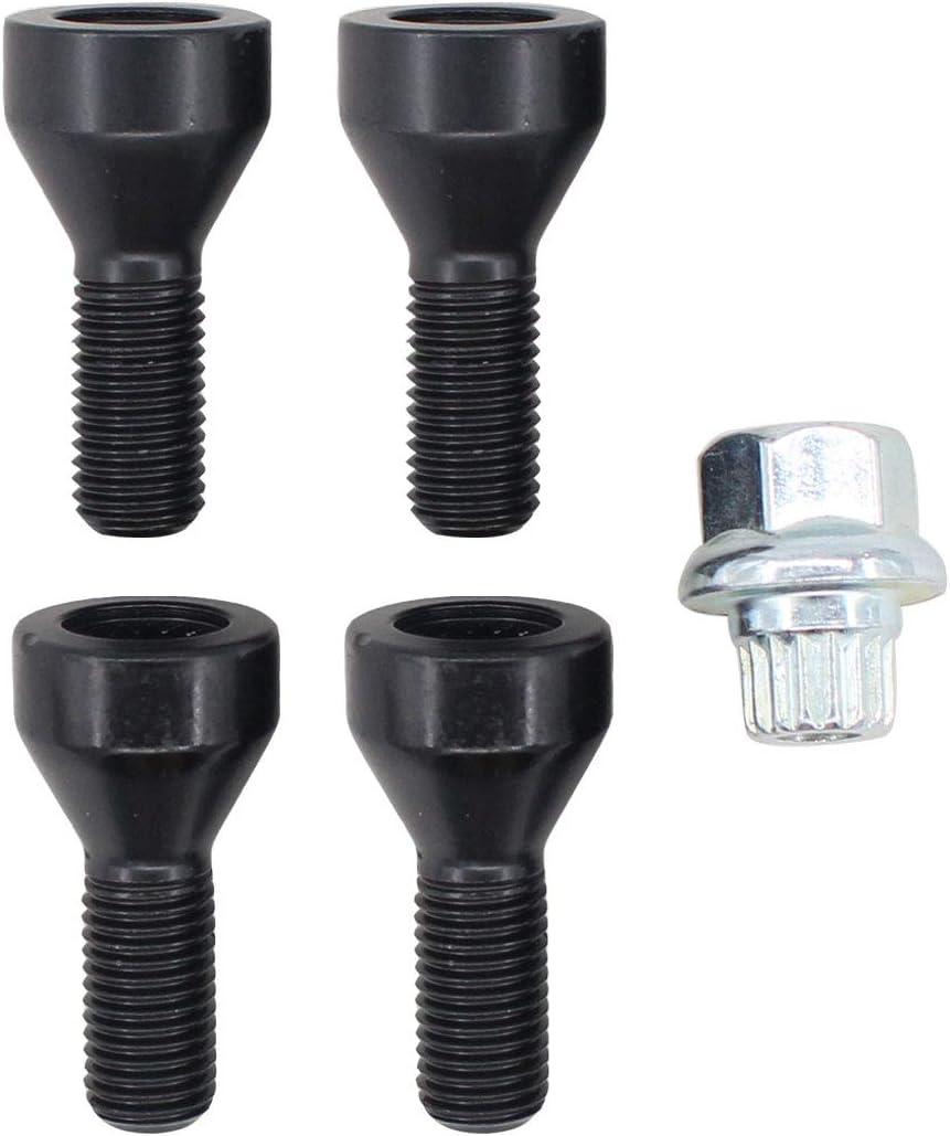 NewYall Security Wheel Bolts Lock Nuts and Master Key M12 x 1.5 for BMW 318i 325 735i 535i 525i M3 740i M5 M6 Z3 Z4 528i 550i 650i 325Ci 36136786419 36131180882