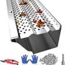 PPOLB Gutter Guards 5 Inch, Aluminum Leaf Filter Rain Gutter Covers with Screws Included, 32 PCS 108FT DIY Gutter Protection System, Heavy Duty, Fits Any Roof or Gutter Type (Mill Finish)