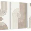 EJPFOGV Triptych Abstract Geometric Wrapped Canvas Wall Art 16x24 inches x3
