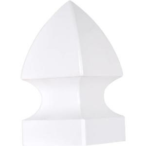 PVC Fence Post Gothic Style Decking Post Caps for 5" x 5" Vinyl Fence Post - White (5" x 5")