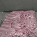 SLEEP SANCTUARY Satin Sheets King Size  4 Piece Luxury Silky Bed Set, Softer Than Silk, 15" Deep Pocket, Cooling & Wrinkle-Free, Moisture-Wicking & Breathable for Hair & Skin (Striped Pink)