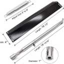 Replacement Parts for Charbroil 463211514 463211513 463211512 463211516 463211511 Classic 4 Burner Grills, 3 PCS Carry Over Tubes Carryover Tubes, 4 PCS Heat Tents Heat Shields, 4 Burners