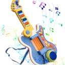 Toddlers Guitar, 4 in 1 Kids Guitar and Piano Guitars for Toddlers 2-4 with Lullaby Projector Toy for Kids Musical Instruments Toys Birthday Gift for a 2 3 4 5 Year Old Boys Girls Gifts