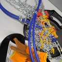 2PCS Snow Chains for SUV/Truck/Car in Snow, Sand, Mud and Ice, Universal Adjustable Emergency Portable Snow Tire Chains(KN140)