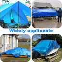 Pool Ground Cloths Pool Cover,16x16 Ft Square Swimming Pool Liner Pad,Anti Tear Above Ground Pool Mat,Preventing Punctures Pool Tarp Cover for Frame Pool Inflatable Top Ring Swimming Pools (Blue)