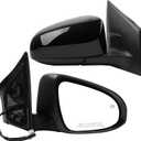 Dasbecan Right Passenger Side Mirror Compatible with Toyota Corolla 2014-2019 Power Glass Heated Paint to Match Door Mirror Assembly Replaces TO1321294 8791002F91C0 Black 5Pins