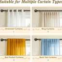 Curtain Rods 2 Pack 66 to 120 Inch, HOTOZON Curtain Rods for Windows, 3/4 Inch Single Drapery Rod with Netted Finials, Antique Bronze