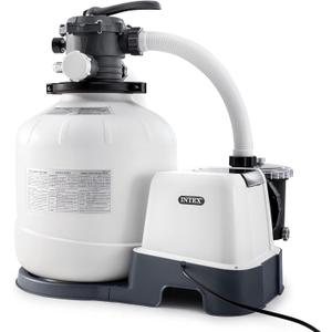 Intex Sand Filter Pump & Saltwater System for Up to 15,000 Gal Pools, Krystal Clear - Automatic Algae Control & Above-Ground Swimming Pool Cleaning