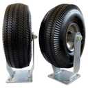2-Rigid 10" Pneumatic Caster ，Black Rubber Wheel - 800 lbs. Capacity