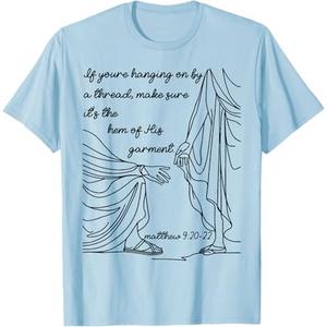 If You're Hanging On By A Thread Make Sure It's The Hem T-Shirt (Small, Baby Blue)