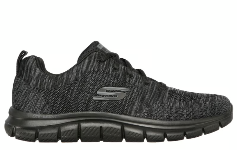 Skechers Men's Track Front Runner Lace-up Sneaker Oxford, Black/ Black Size 11.5