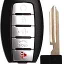 SUPALAND Remote Key Fob Replacement Fits for Nissan Altima Maxima 2016 2017 2018 Infiniti Q50 Q60 Push Start Button Smart Proximity Keyless Entry Remote Control KR5S180144014 S180144310 5 Buttons