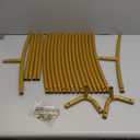 7.2FT Round Metal Arch Backdrop Stand, Circle Balloon Arch Stand Kit with Base, Metal Gold Wedding Arches Frame Heavy Duty for Birthday Gender Reveal Baby Shower Anniversary Party Decoration