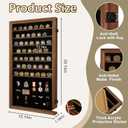 Jinchuan Military Challenge Coin Display Case Lockable Cabinet Rack Shadow Box with Removable 2 Grooves Shelves and Anti Fade Acrylic Glass for Casino Poker Chips Collectibles, Extra Large - Walnut