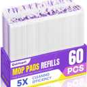 60 Pcs Power Mop Pads for Swiffer PowerMop 500+ Strips Multi-Surface Refill Pad Disposable Spray Mopping Pads Head Refills for Floor Cleaning (Quick-Absorb, No Residue & Disposable)