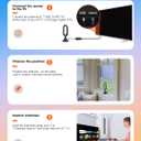 WUMINGLU TV Antenna for Smart TV Indoor 2025 4K Digital HDTV Up to 380 Miles Long Range Local Channels Indoor Outdoor (Black)