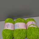 Cuddly Velvet Chenille Yarn, Super Soft Fluffy Bulky for Knitting Crocheting Blanket Amigurumi, Durable for Shedding, 100 Gram (3.53 Ounces) 109 Yards (100 Meters) (Apple Green) (3 Skeins)