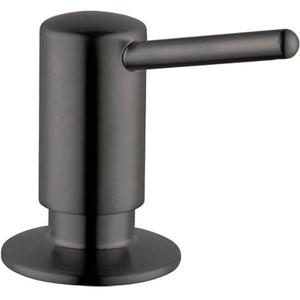 hansgrohe Bath and Kitchen Sink Soap Dispenser, Contemporary Modern in Brushed Black Chrome, 04539340
