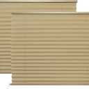 RV Blinds Shades for Window,32" W x 24" L RV Pleated Shades RV Camper Blinds and Shade for RV Camper Travel Trailers Motorhome-1Pack (Tan)