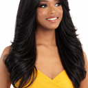 Shake-N-Go Equal Curtain Bang Lace Wig - Black