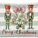 Nutcracker Christmas Decor Pillow Cover 12x20,Nutcracker Decor,Christmas Party Decorations Throw Pillow Covers for Couch Bed Home Bedroom Living Room