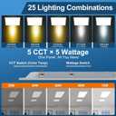 2x4 LED Flat Panel Light, Drop Ceiling Office Fixture, 2-Pack, 5W & 5CCT Selectable (30W–72W, 3500K–6500K), 0-10V Dimmable, Back-Lit, Flicker-Free, DLC & ETL Listed