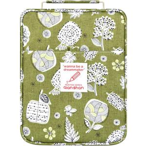 qianshan 202 Colored Pencils Pencil Case - 136 Color Gel pens Pen Bag or Marker Organizer - Universal Artist Use Supply Zippered Large Capacity Slot Super Big Professional Storage Dandelion