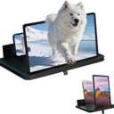 Big Screen Phone Magnifier,Screen Magnifier for Cell Phone,HD Screen Expander for Movies and Videos, Portable Magnifying Screen for Travel,Screen Magnifier Compatible with All Phones (10in, Black)