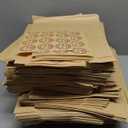 500 Pack Paper Bread Bags for Homemade Bread, Paper Bakery Bag for Baked Food Packaging Storage, Large Kraft Paper Bread Loaf Bag with Window Pack of 40 Label Seal Sticker,12.5x8.3x4Inch