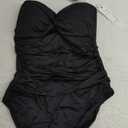 Anne Cole Women's Twist Front Shirred One Piece Swimsuit Size 8