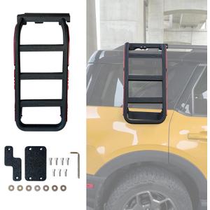 Side Window Ladder Compatible with 2021-2025 Ford Bronco Sport Off-Road Version Passenger Side Window Roof Climbing Step Luggage Rack Ladder for 2024 Bronco Sport Exterior Accessories(Red)