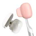 Haven Toothbrush Cover - Fits Electronic and Manual Toothbrushes - Toothbrush Case Holder for Travel - Set of Two Tooth Brush Cap Protectors (White and Coral) (2 Count (Pack of 1))