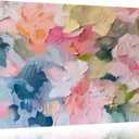 Pink Abstract Canva Wall Art Modern Colorful Oil Painting Style Wall Decor Pisture Danish Powder Palette Poster Print Painting for Living Room Bedroom Leisure Area Painting Artwork Home Decoration (16x24in, Canvas)