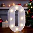LED Light Up Marquee Letters, Battery Powered Decorative LED Letter Lights, Alphabet Light Up Letters for Wedding Birthday Party,Holiday Lamp or Home Bar Decoration (Letter O)
