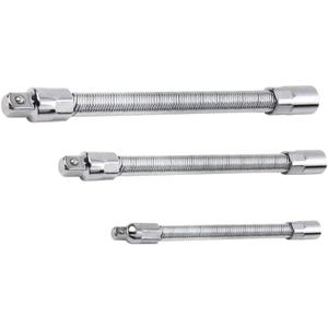 Electric Wrench Sleeve Universal Extension Rod - Bendable Flexible Shaft Flexible, 1/4,3/8, 1/2 Socket Wrenches Drive Head