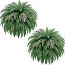49" Artificial Ferns for Outdoors,2 Boston Fake Ferns with 98 Pronds,Realistic Faux Ferns for Outdoor Planter Large,Indoor,Front Porch Decor Garden Yard Patio