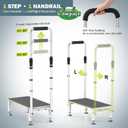 RV Step Stool with Handrail, 1 Step Stool with Handle for Elderly