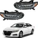 labwork Headlight Assembly Replacement for Honda Accord 2018 2019 2020 Headlamp Set Driver and Passenger Side HO2502188 HO2503187