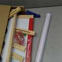 Kids Art Easel Set, Adjustable Double Sided Drawing Board, Wooden Easel for Painting, Ages 2-12, Birthday Gift for Girls & Boys, Whiteboard & Chalkboard, Dry-Erase Board, Paper Roll