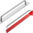 uxcell 2pcs Adhesive Cabinet Handle 9.6" No Drilling Closet Door Stick on Handle Drawer Pulls Aluminum Alloy for Kitchen Cupboard Window Sliding Closet Door, Silver Tone (24.5cm)