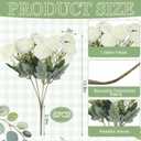 Yinder 6 Pcs White Hydrangea Artificial Flowers 13.8” Silk Fake Bouquet Floral Realistic Hydrangea with Stem for Wedding Arrangement Baby Shower Table Centerpiece Home Garden Vase Party Office Decor