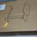 Adjustable Overbed Bedside Table with Wheels Pneumatic Mobile Standing Laptop Desk Rolling Computer Cart Movable Couch Desk Hospital Bed Table, Natural Wood, 31.5 Inches X 15.7 Inches X 24 Inches