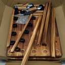 Ghosthorn Fishing Rod Holders for Garage Fishing Pole Rack Hold up to 10 Rods Fishing Pole Holders Wooden Organizer Fishing Rod Rack car Fishing Gear Storage Equipment (3 Tier)